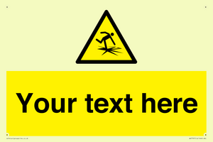 Custom warning thin ice